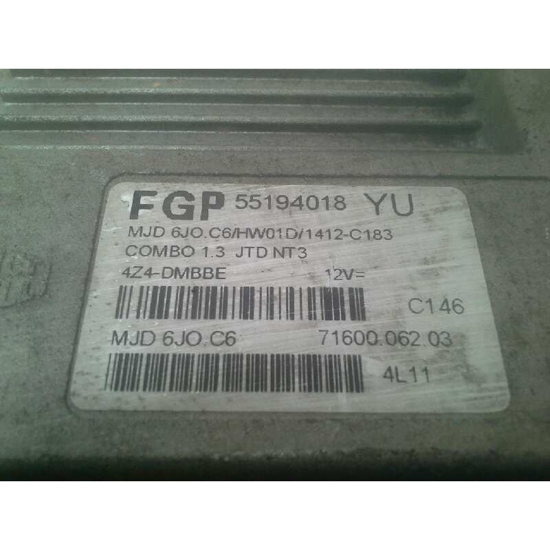 Recambio de centralita motor uce para opel combo (corsa c) 1.3 16v cdti cat (z 13 dt / ln9) referencia OEM IAM FGP55194018 - Blanco 2
