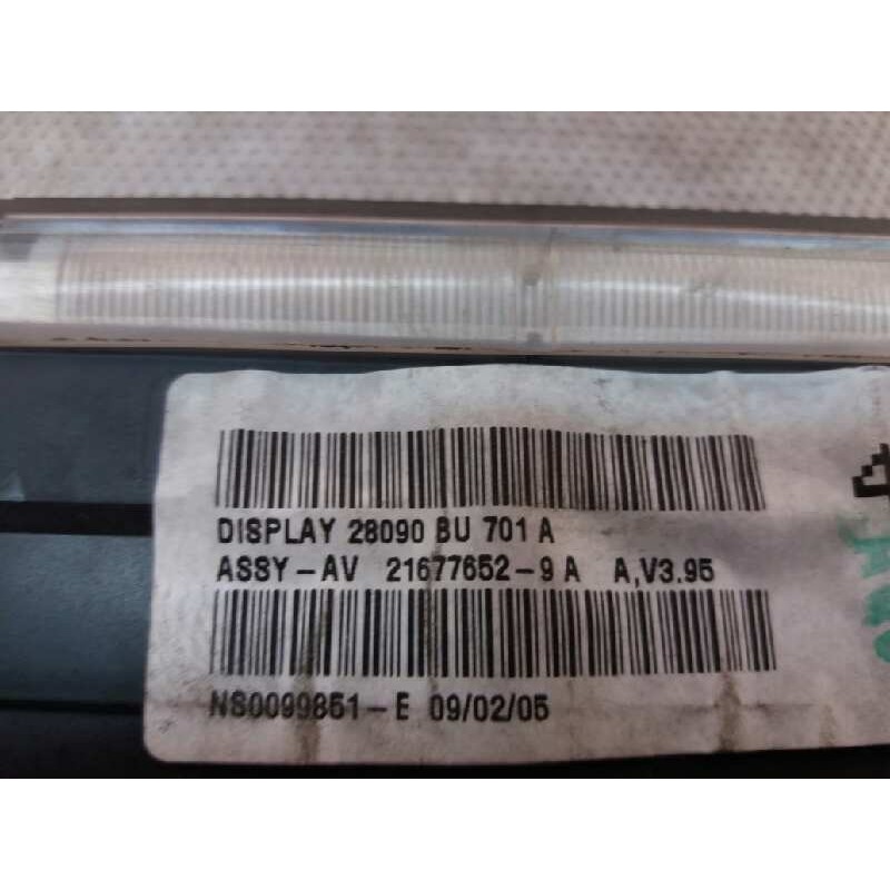 Recambio de pantalla multifuncion para nissan almera (n16/e) 1.5 dci turbodiesel cat referencia OEM IAM 28090BU701A 21677652 NS0 - Negro 2