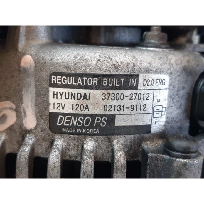 Recambio de alternador para kia carens 2.0 crdi lx monovolumen referencia OEM IAM 3730027012 021319112 DENSO - Azul 7