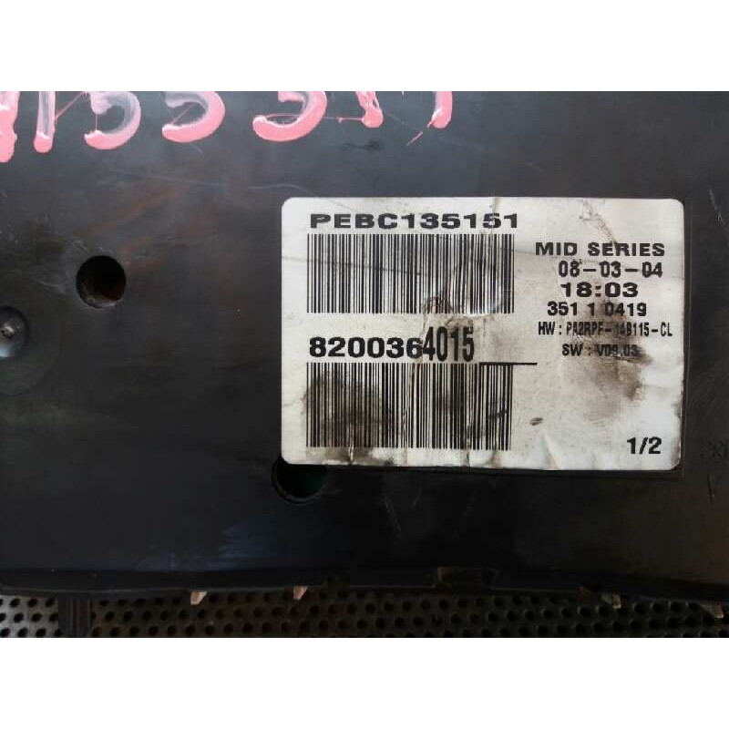 Recambio de cuadro instrumentos para renault megane ii berlina 5p 1.9 dci diesel referencia OEM IAM 8200364015 - Gris 3