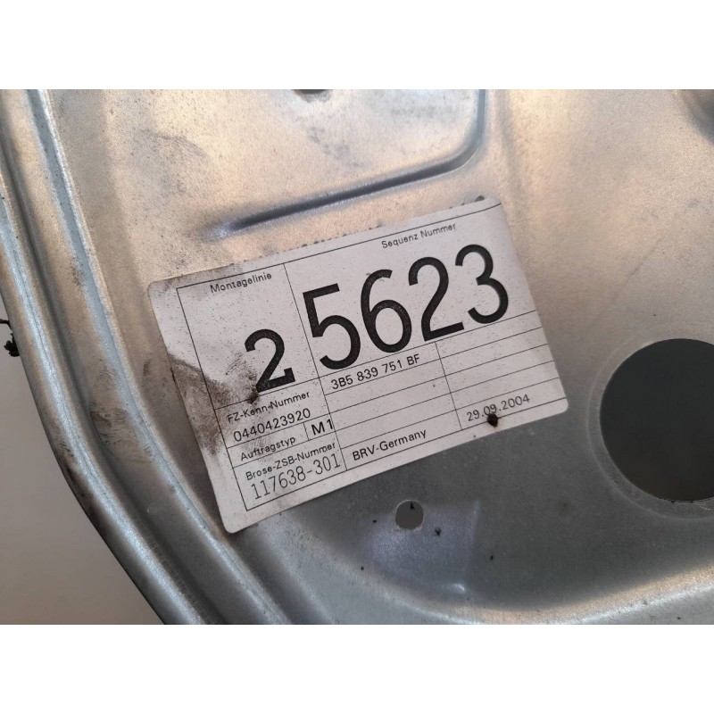 Recambio de elevalunas trasero izquierdo para volkswagen passat berlina (3b3) advance referencia OEM IAM 1C0959811 3B5839751BF B - Gris 2