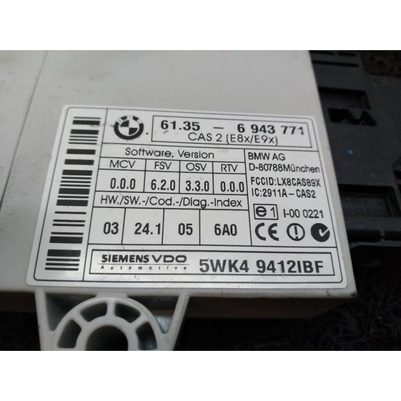 Recambio de centralita check control para bmw serie 1 berlina (e81/e87) 116i referencia OEM IAM 6943711 5WK49412IBF - Gris 2