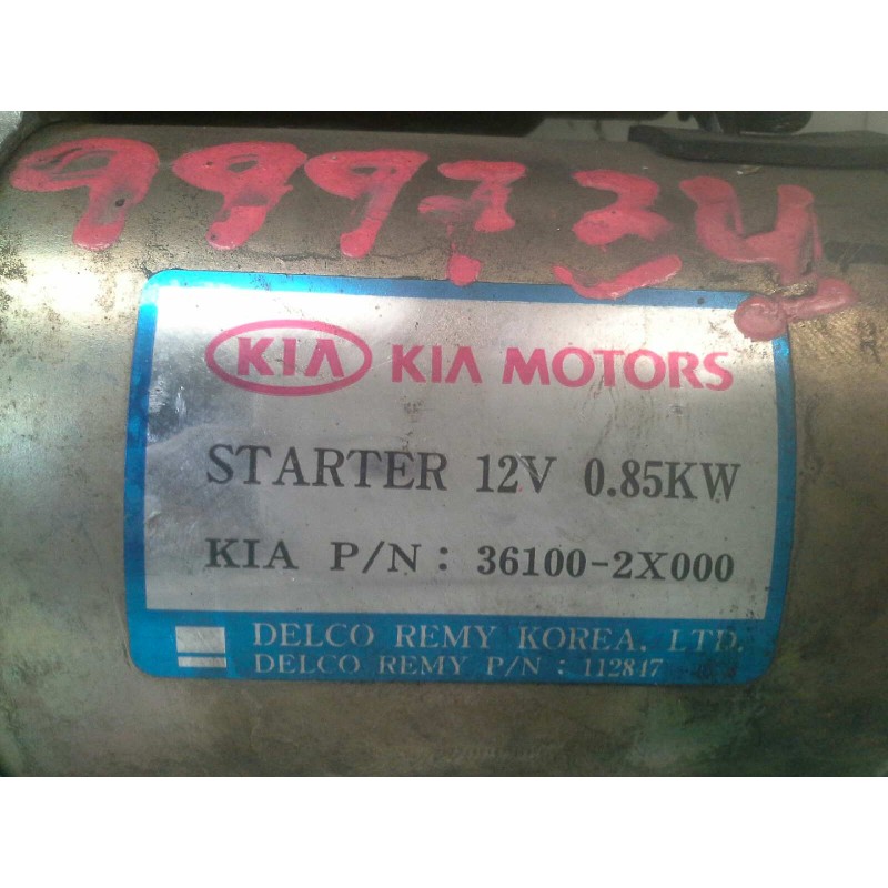 Recambio de motor arranque para kia shuma ii 1.6 cat referencia OEM IAM 361002X000 - Gris 4
