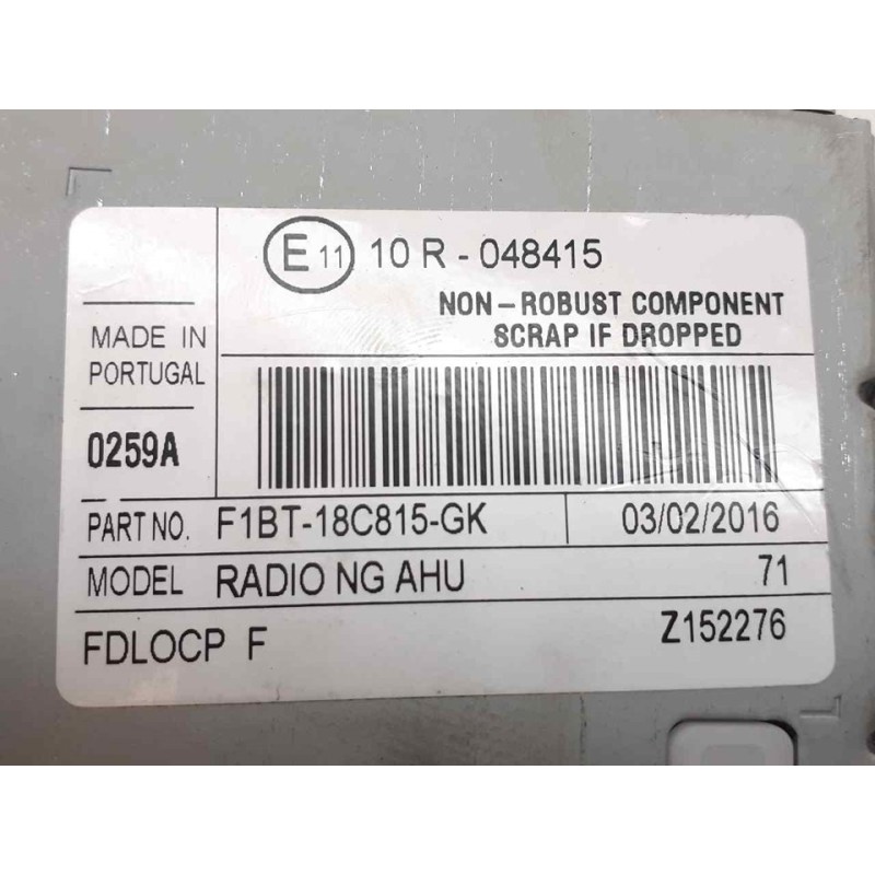 Recambio de sistema audio / radio cd para ford focus lim. trend referencia OEM IAM F1BT18C815GK 3