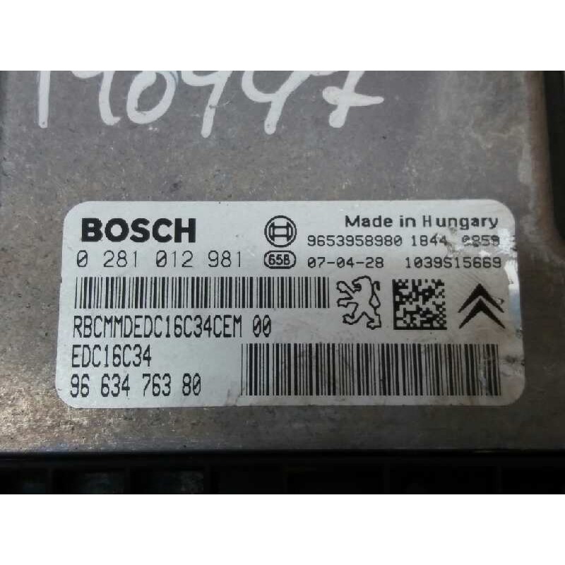 Recambio de centralita motor uce para citroën c4 picasso exclusive referencia OEM IAM 0291012981 9663476380 BOSCH - Gris 2