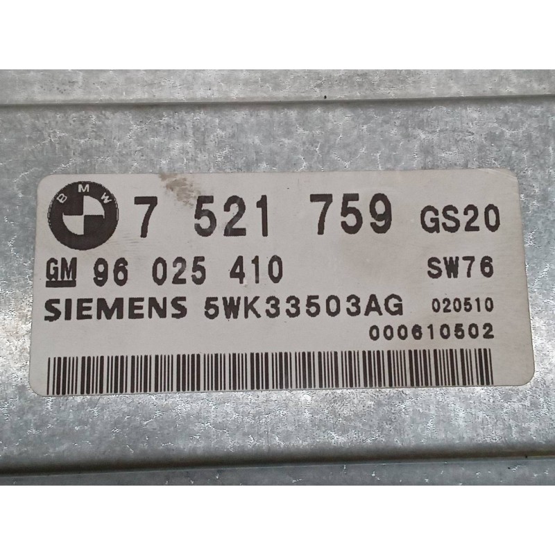 Recambio de centralita check control para bmw x5 (e53) 3.0d referencia OEM IAM 7521759 96025410 5WK33503AG - Gris 2