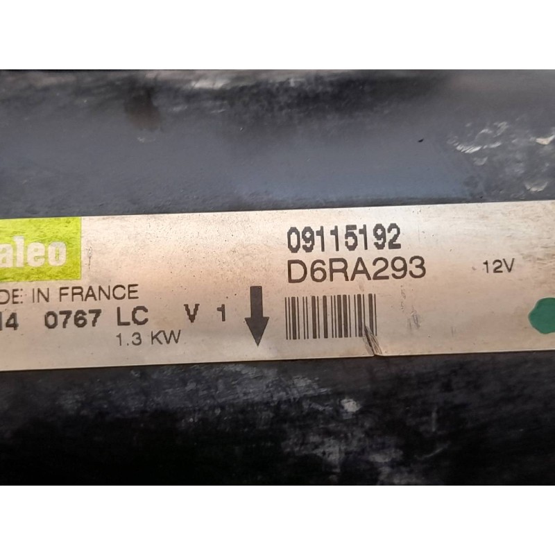 Recambio de motor arranque para opel astra h berlina enjoy referencia OEM IAM 09115192 D6RA293 VALEO - Rojo 6