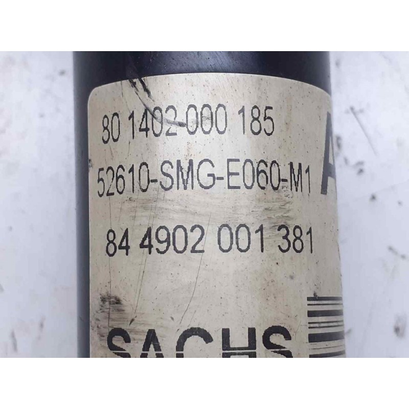 Recambio de amortiguador trasero derecho para honda civic berlina 5 (fk) 1.4 dsi cat referencia OEM IAM 801402000185 5GR27 2