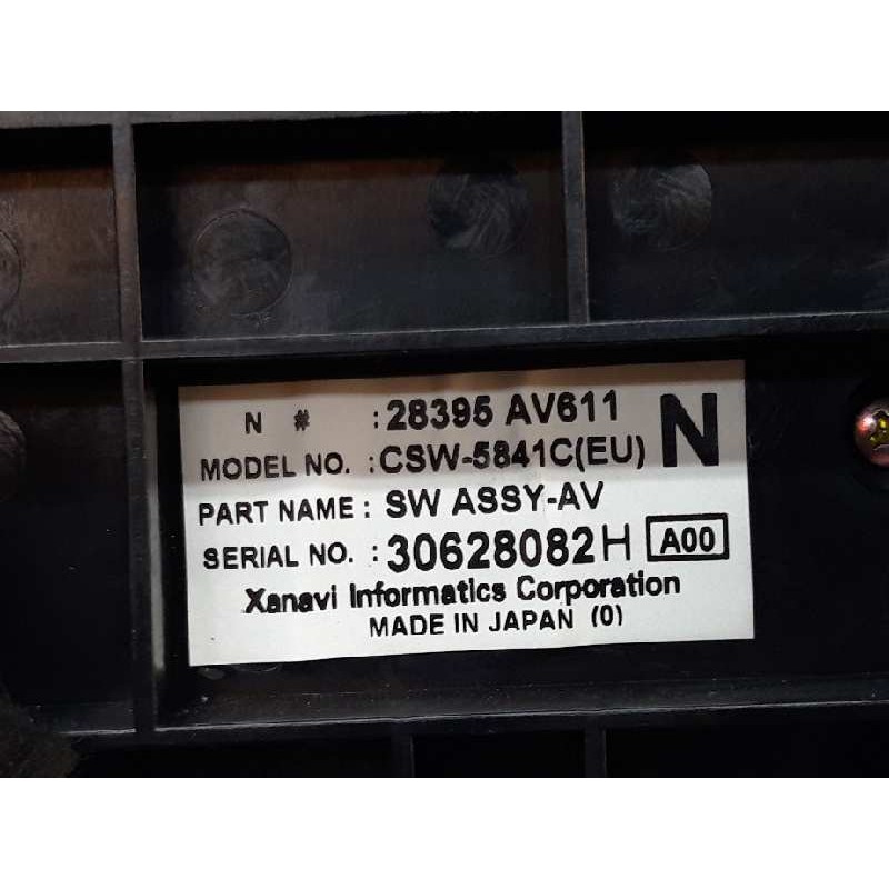 Recambio de mando climatizador para nissan primera berlina (p12) acenta referencia OEM IAM 28395AV611 CSW5841C 2