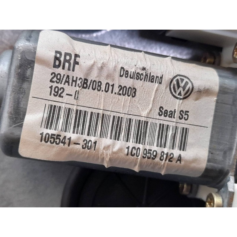 Recambio de elevalunas trasero derecho para seat toledo (1m2) signo referencia OEM IAM 1C0959812A - Gris 4