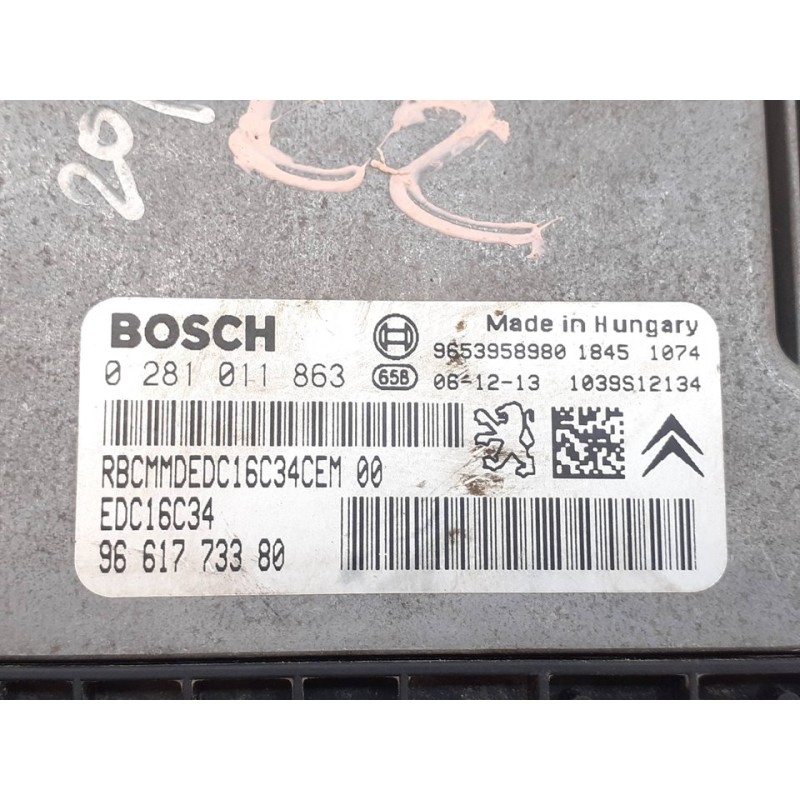 Recambio de centralita motor uce para peugeot 307 berlina (s2) xt referencia OEM IAM 0281011863 9653958980 BOSCH 2