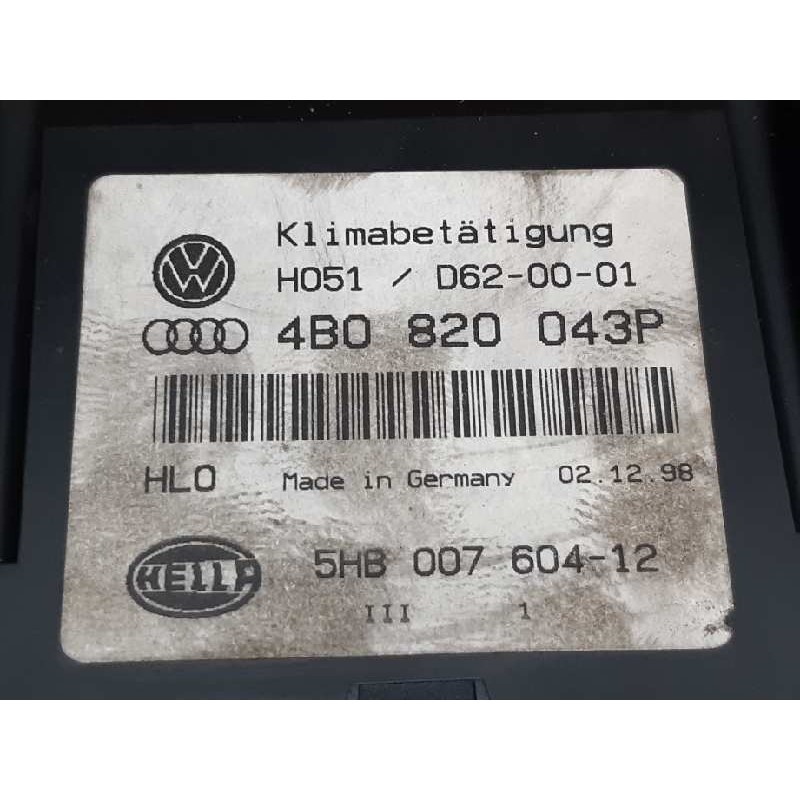 Recambio de mando climatizador para audi a6 berlina (4b2) 2.5 tdi referencia OEM IAM 4B0820043P 5HB00760412 HELLA 5