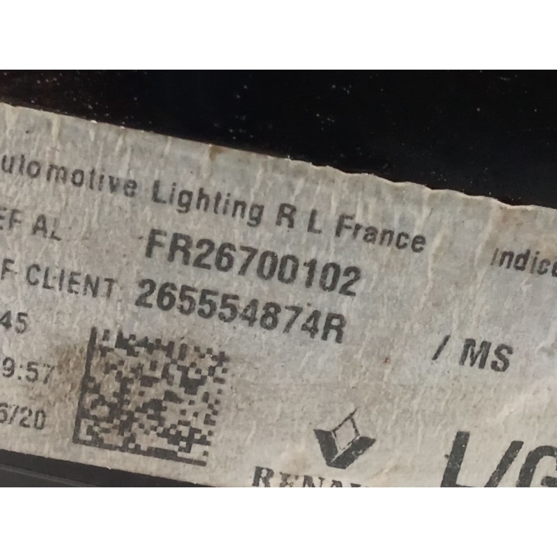 Recambio de piloto trasero izquierdo para renault megane iv grandtour limited referencia OEM IAM 265554874R - Blanco 2