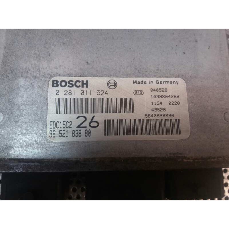 Recambio de centralita motor uce para citroën c5 break 2.0 hdi exclusive referencia OEM IAM 0281011524 9652183880 BOSCH 2