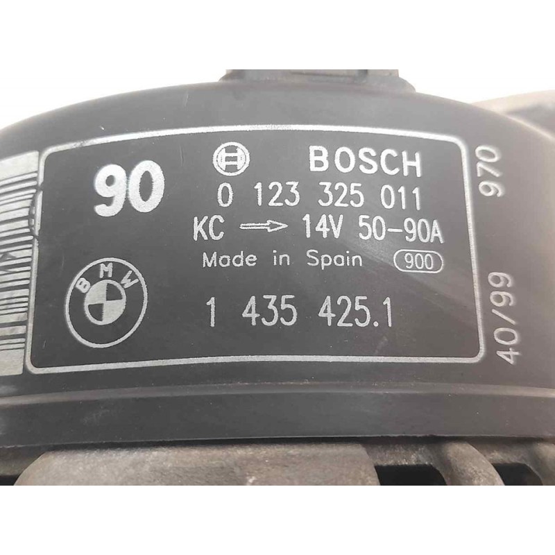 Recambio de alternador para bmw serie 3 berlina (e46) 316i referencia OEM IAM 0123325011 14354251 BOSCH 6
