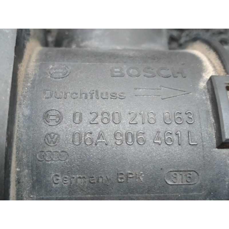 Recambio de caudalimetro para audi tt (8n3/8n9) 1.8 t roadster (132kw) referencia OEM IAM 0280218063 06A906461L BOSCH 3