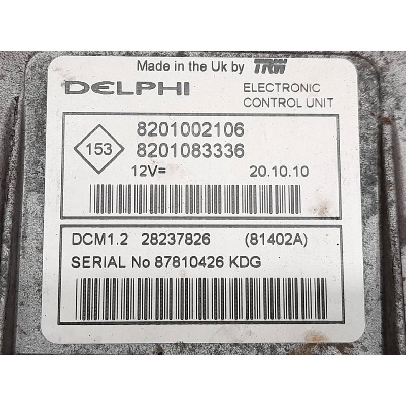Recambio de centralita motor uce para dacia duster ambiance 4x2 referencia OEM IAM 8201002106 8201083336 DELPHI 3