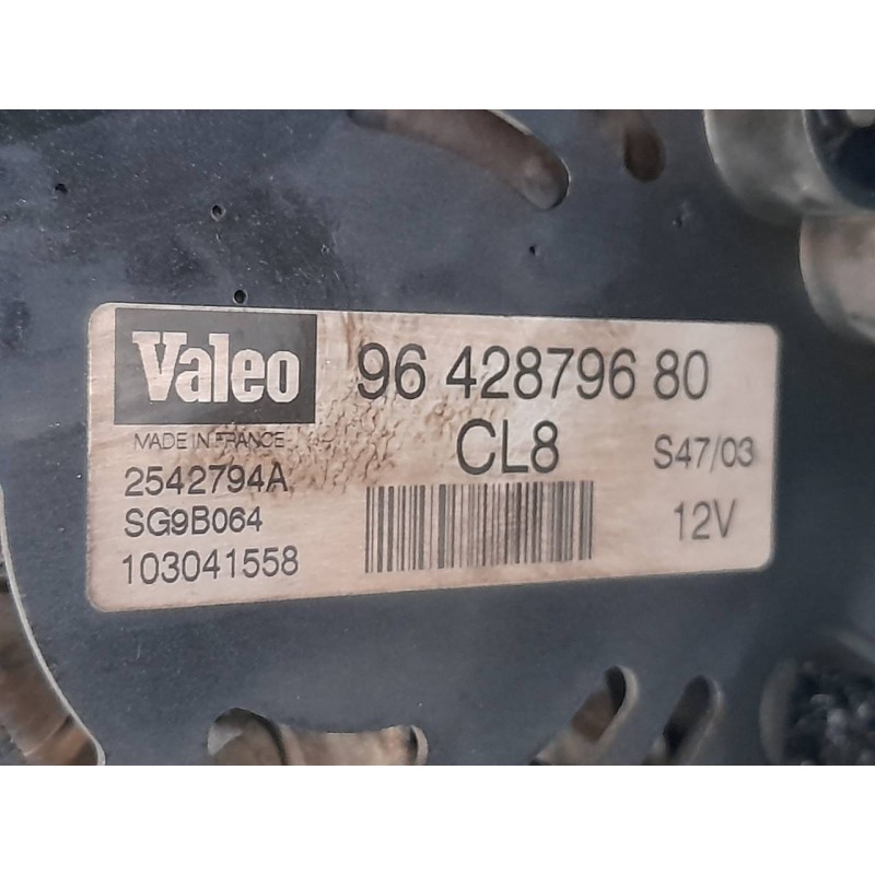 Recambio de alternador para citroën c3 1.1 magic referencia OEM IAM 9642879680 VALEO 5