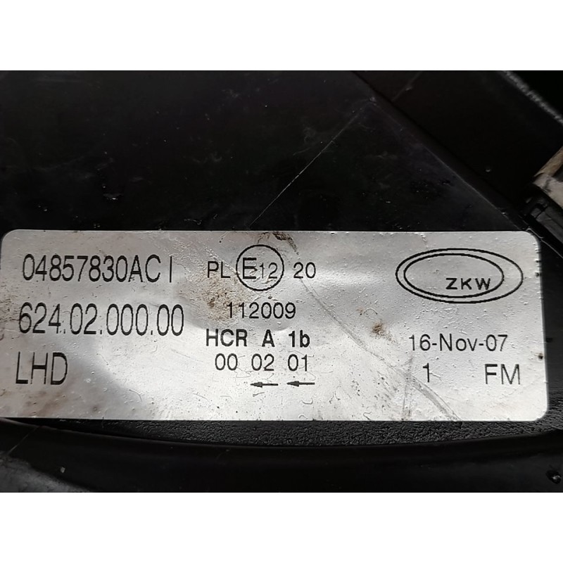 Recambio de faro derecho para chrysler voyager (rg) 2.8 crd lx referencia OEM IAM 04857830AC 5