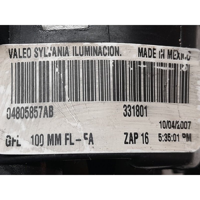 Recambio de faro antiniebla izquierdo para chrysler voyager (rg) 2.8 crd lx referencia OEM IAM 04805857AB 2