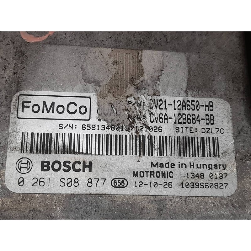Recambio de centralita motor uce para ford b-max titanium referencia OEM IAM 0261S08877 DV2112A650HB CV6A12B684BB - Blanco 2