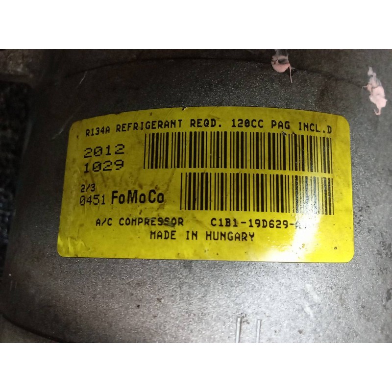 Recambio de compresor aire acondicionado para ford b-max titanium referencia OEM IAM C1B119D629AD  FOMOCO - Blanco 4