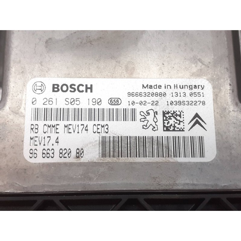 Recambio de centralita motor uce para citroën c3 exclusive referencia OEM IAM 0261S05190 9666382080 BOSCH - Gris 2