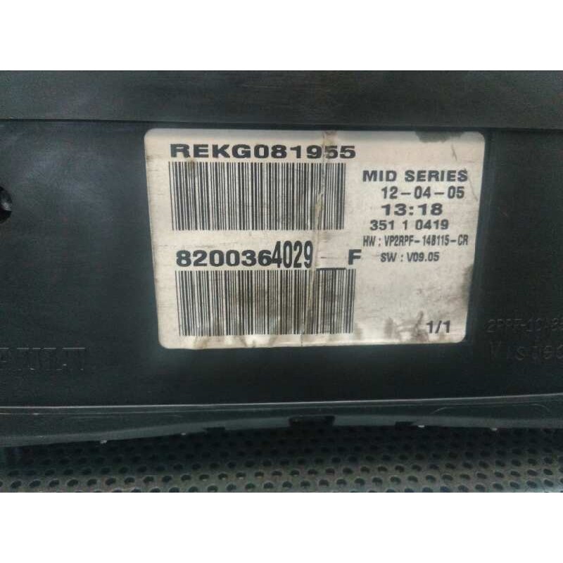 Recambio de cuadro instrumentos para renault megane ii classic berlina 1.6 16v referencia OEM IAM 8200364029F - Azul 2
