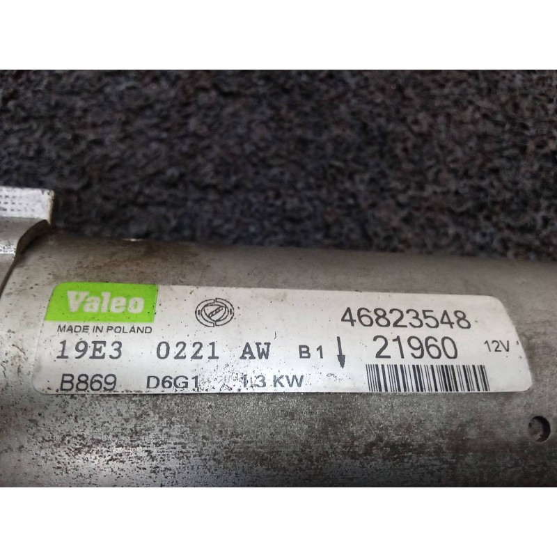 Recambio de motor arranque para fiat punto berlina (188) 1.3 16v multijet feel referencia OEM IAM 46823548 VALEO - Rojo 6