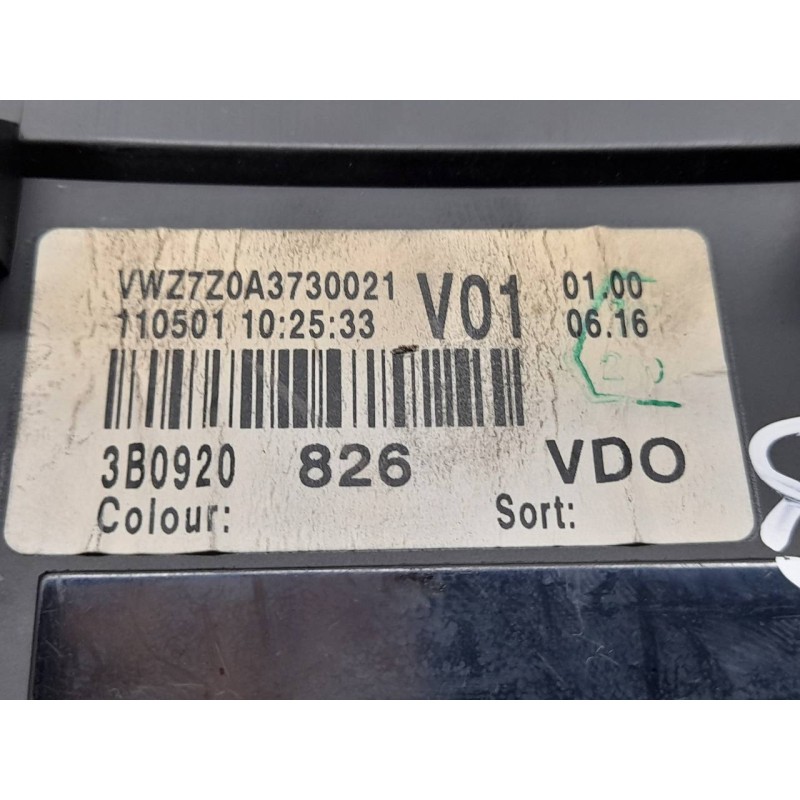 Recambio de cuadro instrumentos para volkswagen passat berlina (3b3) comfortline referencia OEM IAM 3B0920826 110080137001 - Azul 2