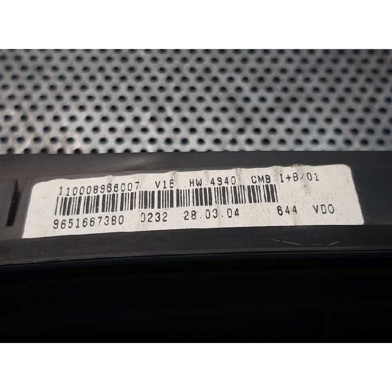 Recambio de cuadro instrumentos para citroën xsara picasso 1.6 hdi 110 exclusive referencia OEM IAM 9651667380 3