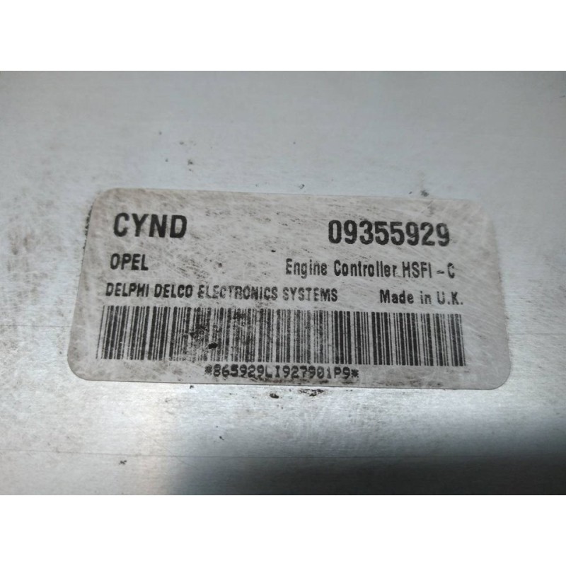 Recambio de centralita motor uce para opel astra g berlina comfort referencia OEM IAM 09355929 2