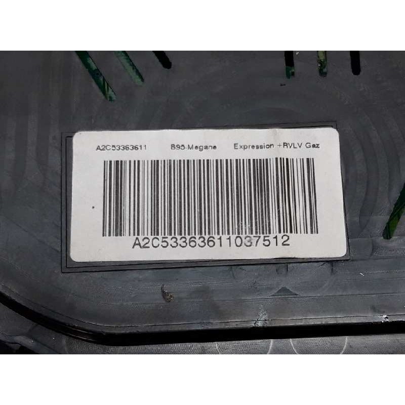 Recambio de cuadro instrumentos para renault megane iii berlina 5 p dynamique referencia OEM IAM A2C53363611 RNI248104902R - Blanco 2