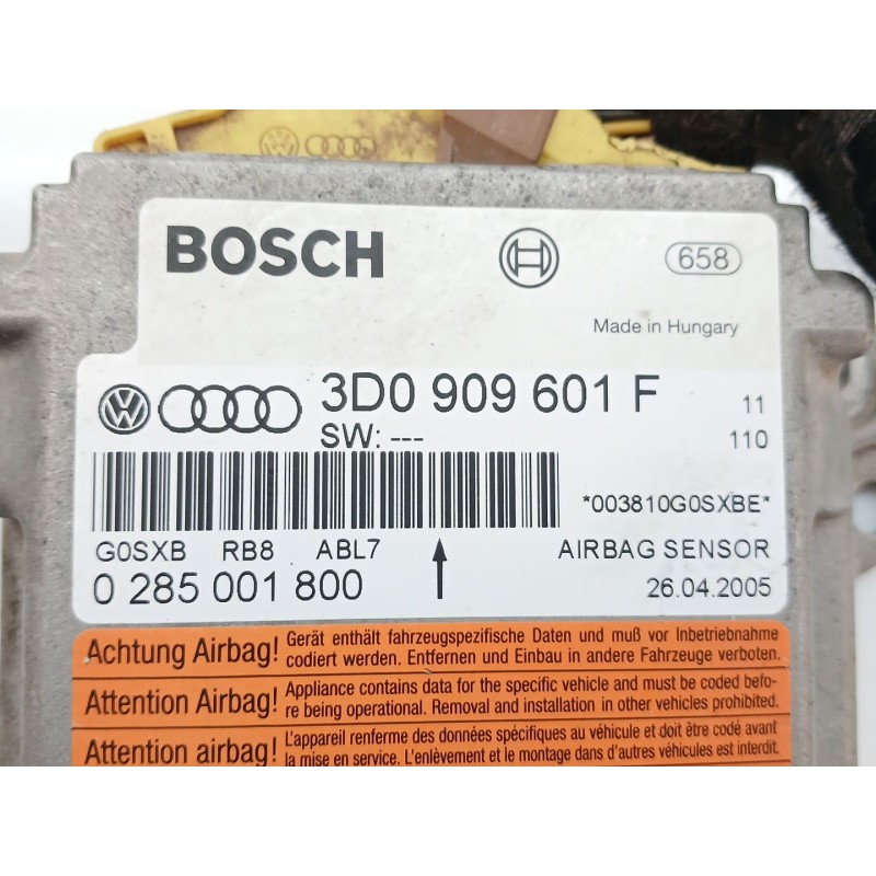 Recambio de centralita airbag para volkswagen touareg (7la) tdi v10 referencia OEM IAM 3D0909601F 0285001800 - Gris 2