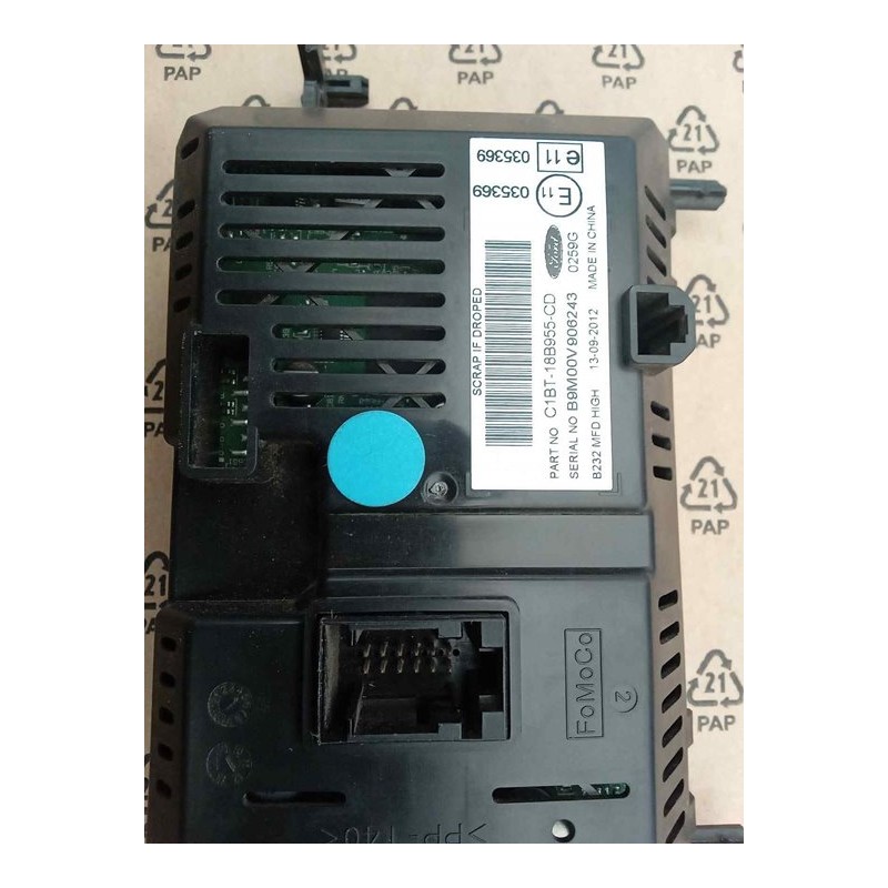 Recambio de pantalla multifuncion para ford b-max titanium referencia OEM IAM C1BT18B955CD B9M00V906243 - Blanco 9