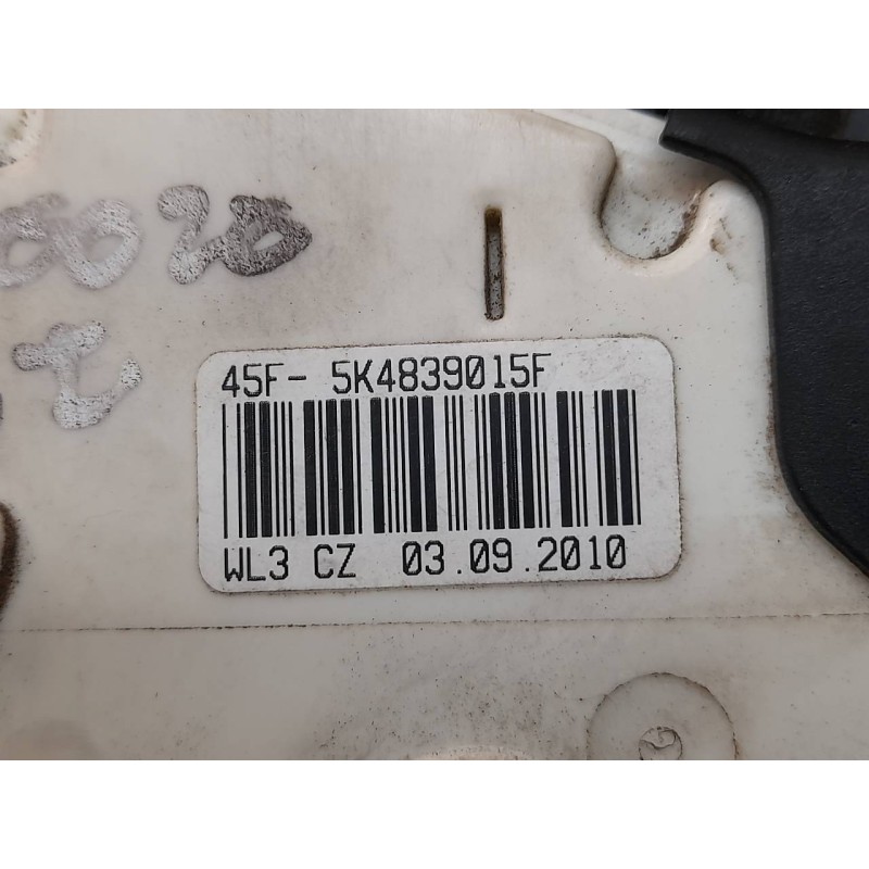Recambio de cerradura puerta trasera izquierda para volkswagen polo (6r1) sport referencia OEM IAM 5K4839015F - Negro 5