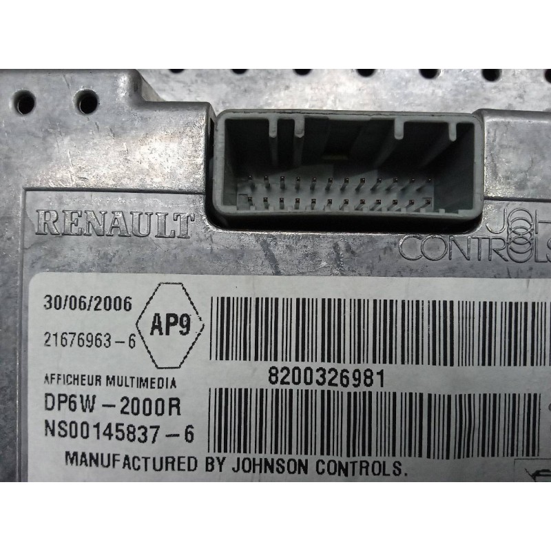 Recambio de pantalla multifuncion para renault laguna ii (bg0) confort dynamique referencia OEM IAM 8200326981 NS001458376 DP6W2 - Negro 2