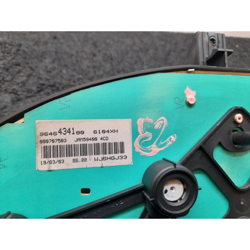 Recambio de cuadro instrumentos para peugeot partner (s2) combiespace referencia OEM IAM 9646434180 WJ0HGJ33 JAEGER - Blanco 2