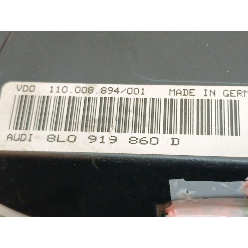 Recambio de cuadro instrumentos para audi a3 (8l) 1.9 tdi ambiente referencia OEM IAM 8L0919860D 110008894001 - Azul 2