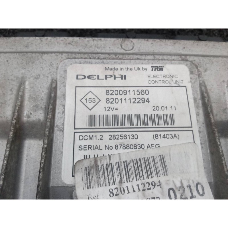 Recambio de centralita motor uce para renault kangoo furgón confort referencia OEM IAM 8200911560 8201112294 - Blanco 3
