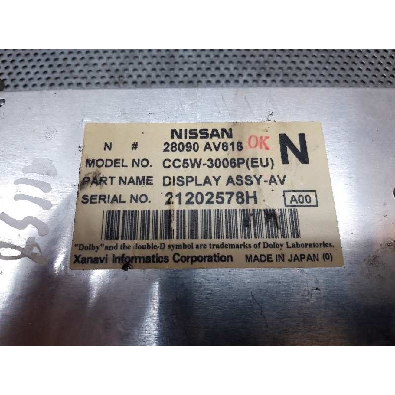 Recambio de pantalla multifuncion para nissan primera berlina (p12) acenta referencia OEM IAM 28090AV616 21202578H - Gris 2