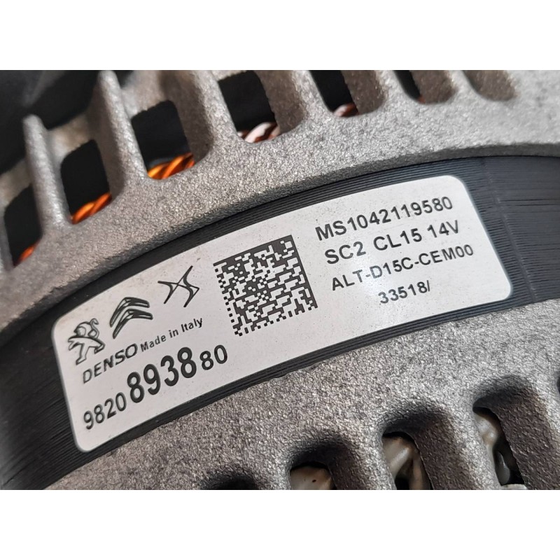 Recambio de alternador para opel crossland x innovation referencia OEM IAM 9820893880 MS1042119580 DENSO - Rojo 3