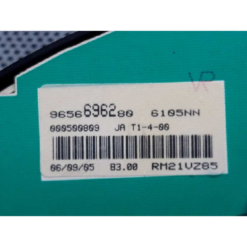 Recambio de cuadro instrumentos para peugeot 206 berlina xs clim referencia OEM IAM 9656696280 - Negro 2