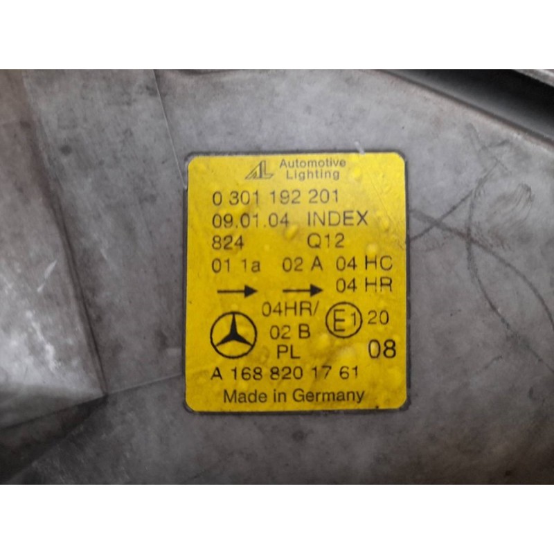 Recambio de faro izquierdo para mercedes-benz clase a (w168) 170 cdi (168.009) referencia OEM IAM A1688201761 3