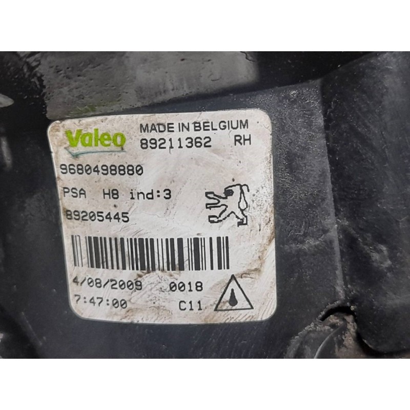Recambio de faro antiniebla derecho para peugeot 308 sport referencia OEM IAM 9680498880 - Negro 2