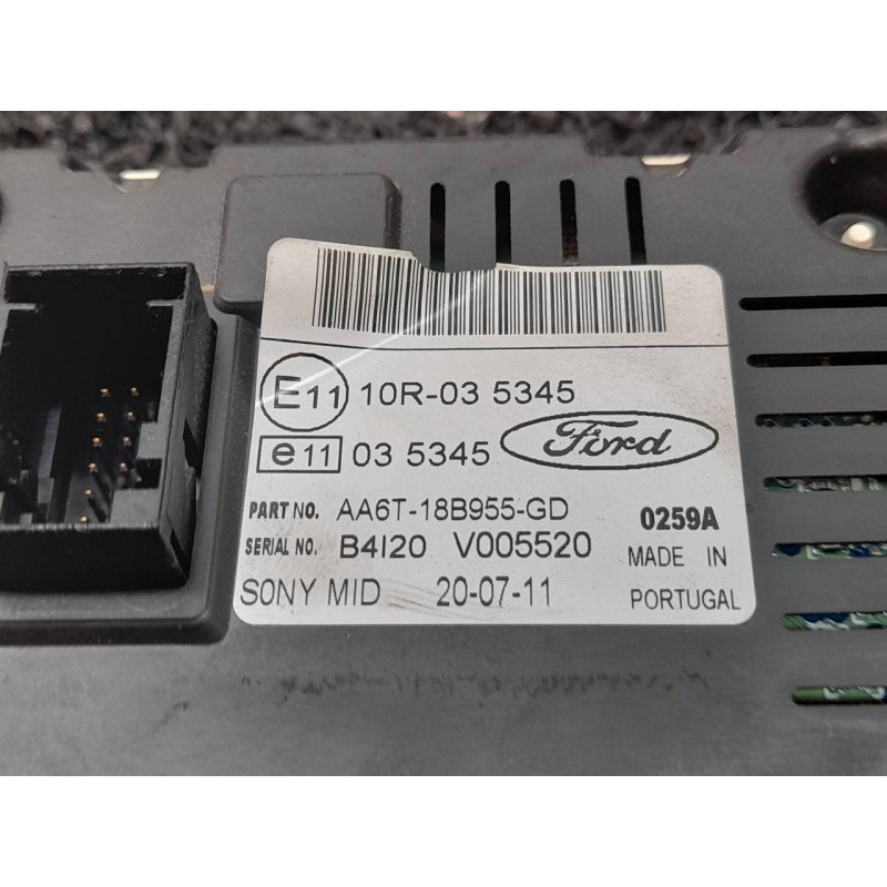 Recambio de pantalla multifuncion para ford fiesta (cb1) sport referencia OEM IAM AA6T18B955GD B4I20V005520 - Blanco 2