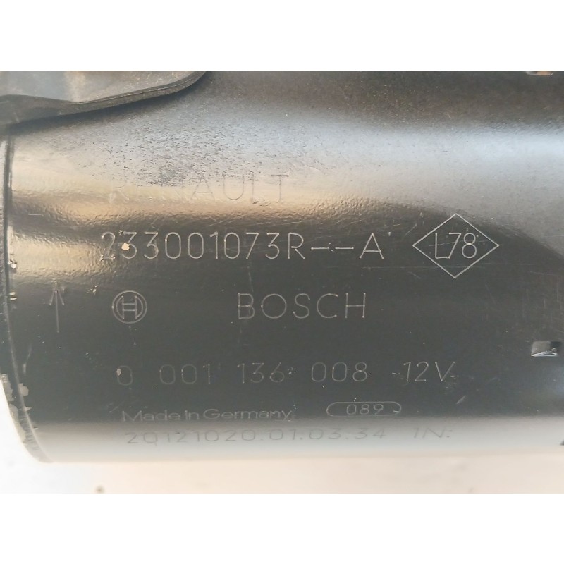 Recambio de motor arranque para renault scenic iii dynamique referencia OEM IAM 233001073R 0001136008 - Blanco 2