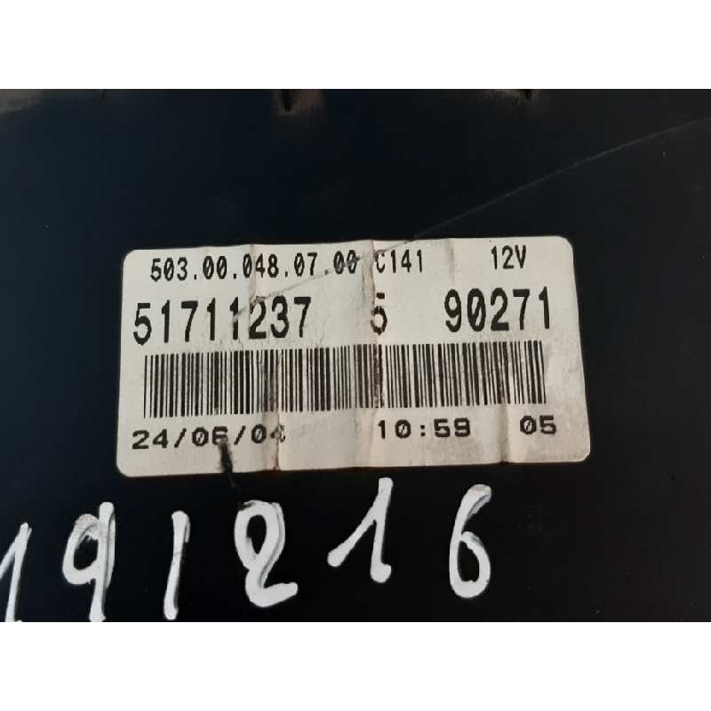 Recambio de cuadro instrumentos para fiat panda (169) 1.2 8v emotion referencia OEM IAM 51711237 503000480700 - Amarillo 2