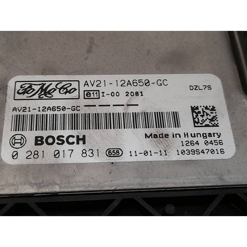 Recambio de centralita motor uce para ford fiesta (cb1) trend referencia OEM IAM 0281017831 AV2112A650GC BOSCH 3
