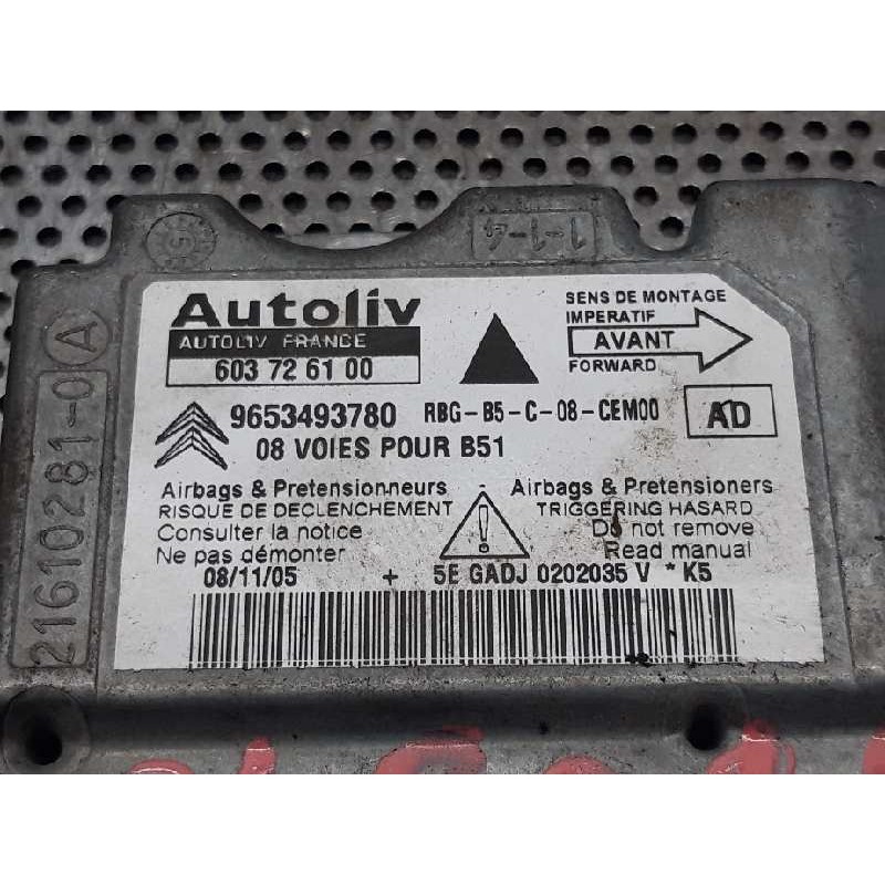 Recambio de centralita airbag para citroën c4 berlina collection referencia OEM IAM 9653493780 603726100 - Negro 4